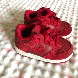 Red Nike Air Force (low top) for toddler